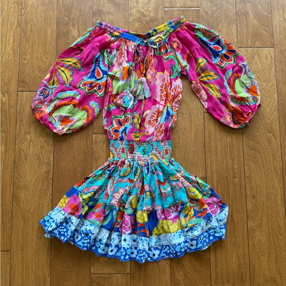Taj by Sabrina Crippa Off-Shoulder Floral Dress